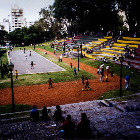 <p>Porteños relaxing in Parque Lezama.</p>