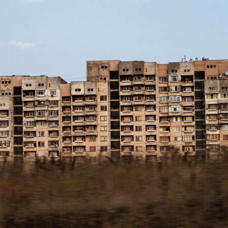 <p>The transition from farm fields to high-rise blocks is sudden on some approaches to Sofia.</p>