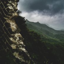 <p>A detail of the crumbling masonry that once enabled the Great Wall to traverse the terrain of imperial China's border. I understand these sections have been restored since this photograph was taken.<br /></p>