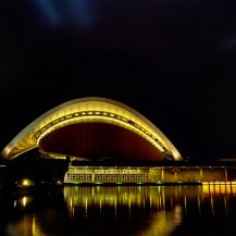 <p>This cultural centre on the banks of the Spree was designed by Hugh Stubbins and built in 1957. Its distinctive shape earned it an odd nickname: the pregnant oyster.</p>