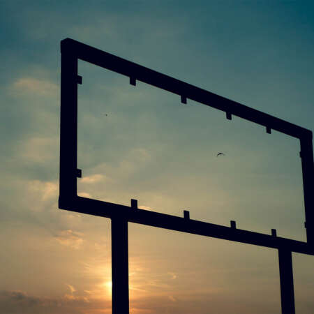 <p>A sign with nothing to say.</p>