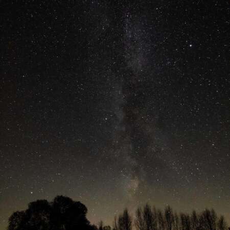 <p>An arch of stars stretches across the heavens in a dark sky area in Germany.<br /></p>