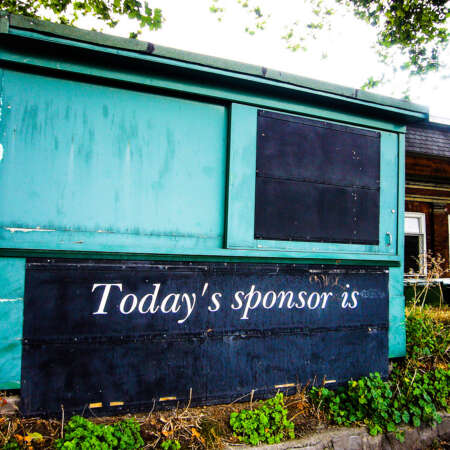 <p>A dormant scoreboard by Trinity College Dublin's rugby pitch. Sadly no action that day.</p>