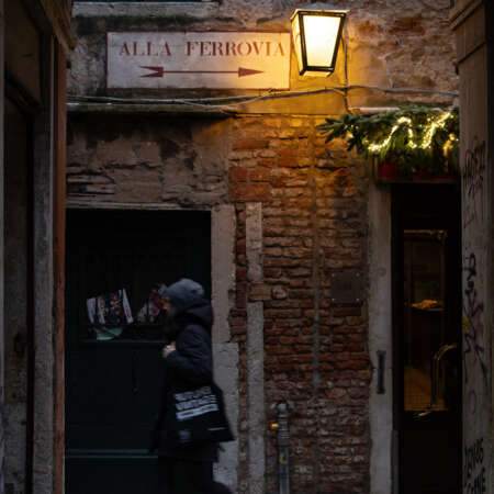 <p>One of Venice's narrow passageways.</p>