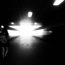 <p>Blinding light forms a sort of cross in one of Moscow's pedestrian underpasses. These tunnels are a consequence of the span of the city's monumental boulevards.<br /></p>