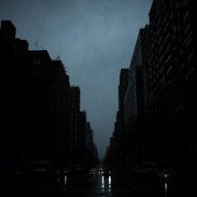 <p>Snow, cold, and the early hour make for sparse traffic on Manhattan's Third Avenue.</p>