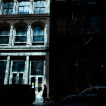 <p>Reflected light adds to the contrast on Walker Street, lower Manhattan.<br /></p>