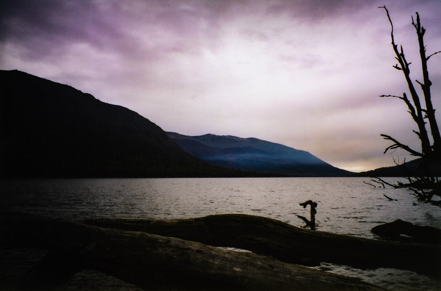 <p>Lago Escondido at dusk.</p>