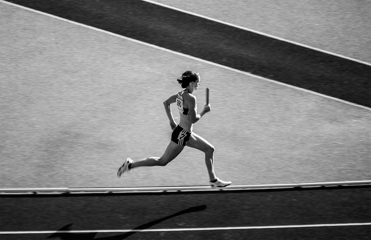 <p>Britain's Nicola Sanders runs the anchor leg of the women's 4x400m final at the 12th IAAF World Championships, at Berlin's Olympiastadion. Initially finishing fourth, the British team was later upgraded to bronze after the Russians were disqualified for doping.<br /></p>
