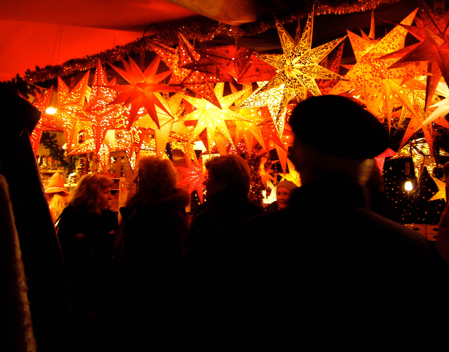 <p>Red stars (not that kind) at a Christmas market in Berlin.</p>