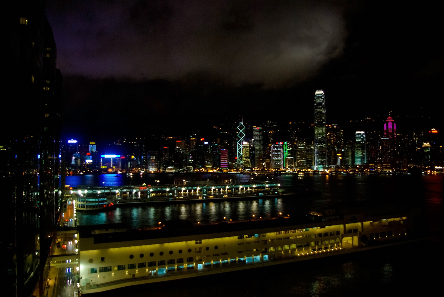 <p>Hong Kong has the world's best skyline (and as a former Chicagoan and New Yorker I can say that). By night, the city's standout skyscrapers illuminate in a choreography of colour while thousands of flats add a galaxy of twinkling lights. Fast moving weather patterns and the faint outline of the Peak further enhance the scene. Here's just some of that mesmerising vista of Central shot from Kowloon.</p>