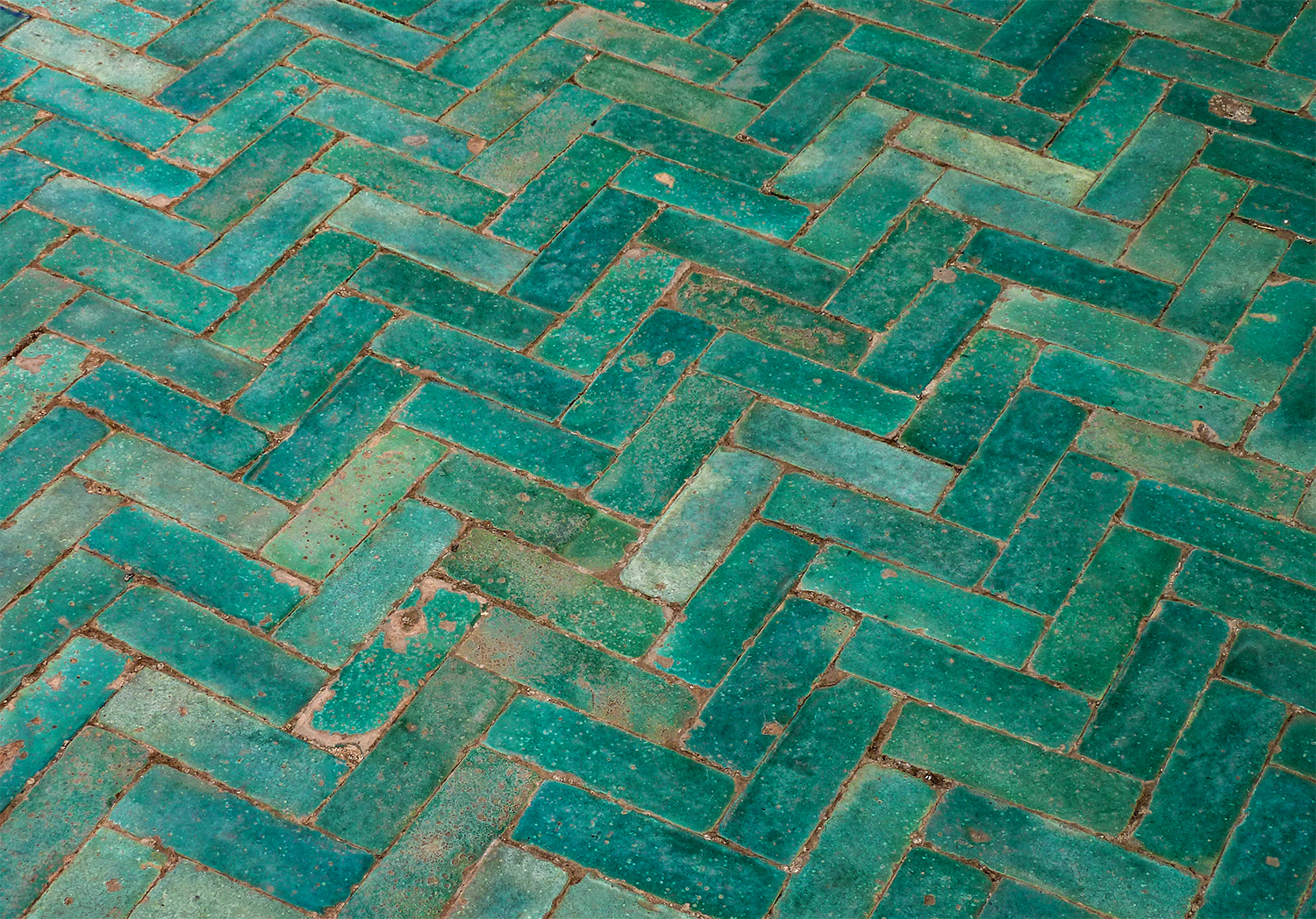 <p>Tiles in Marrakech form a perfectly imperfect herringbone pattern.</p>