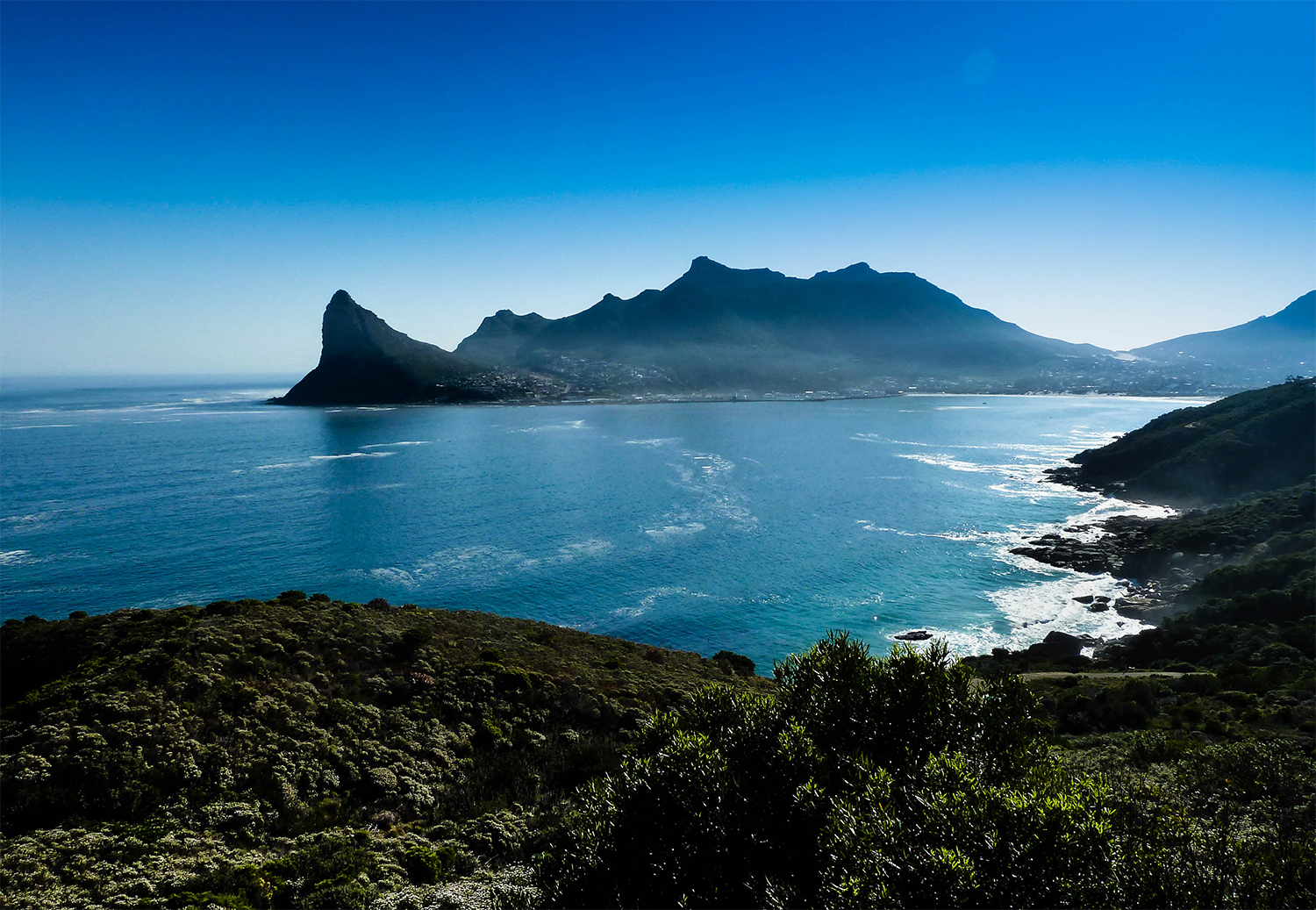 <p>A dramatic view from Chapman's Peak across Hout Bay, on the Cape Peninsula.</p>